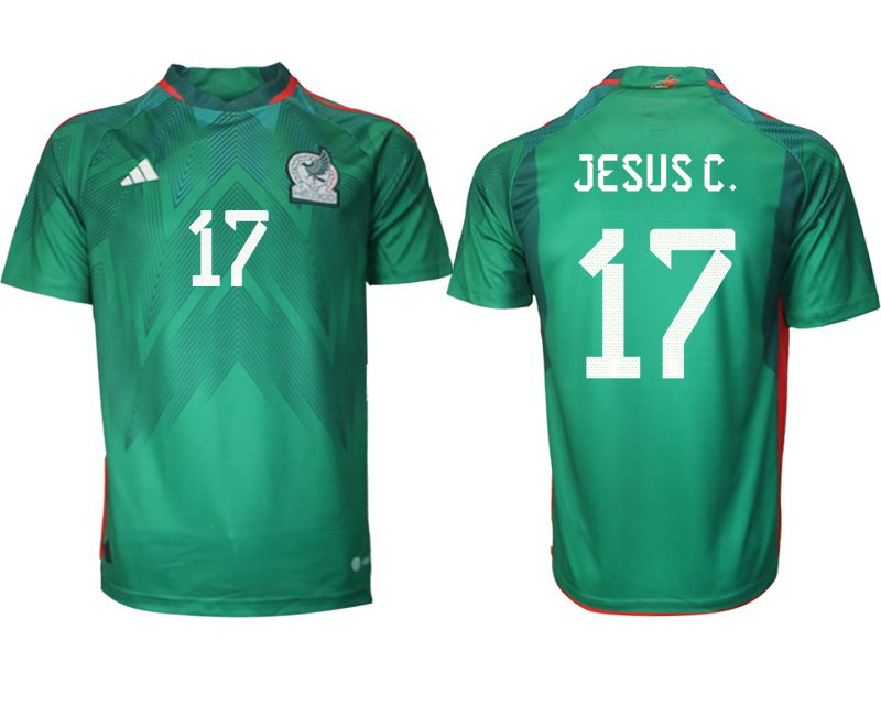 Men 2022 World Cup National Team Mexico home aaa version green #17 Soccer Jerseys->mexico jersey->Soccer Country Jersey
